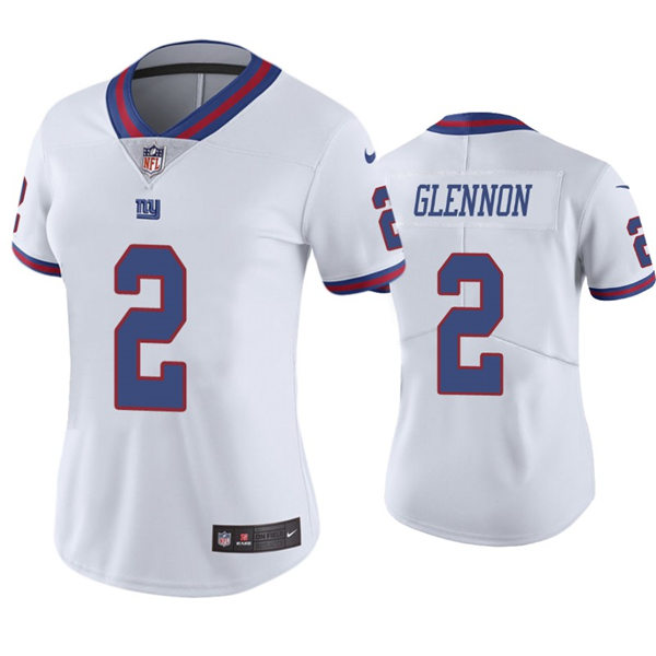 Womens New York Giants #2 Mike Glennon Nike White Color Rush Jersey