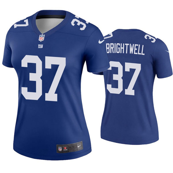 Womens New York Giants #37 Gary Brightwell Nike Royal Limited Jersey