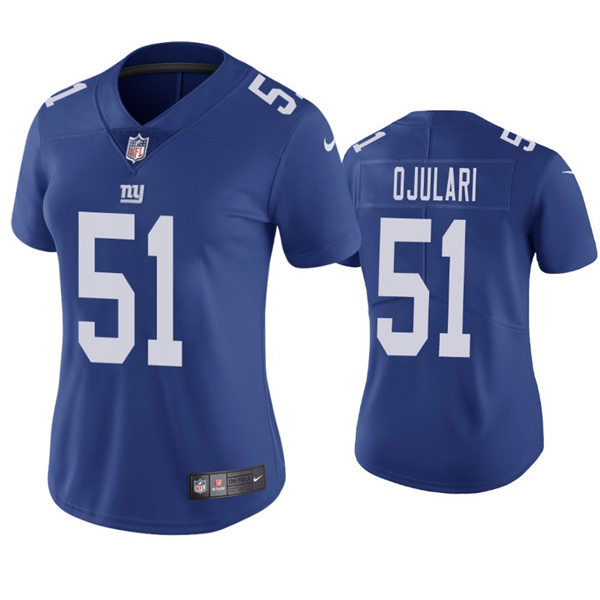 Womens New York Giants #51 Azeez Ojulari Nike Royal Limited Jersey