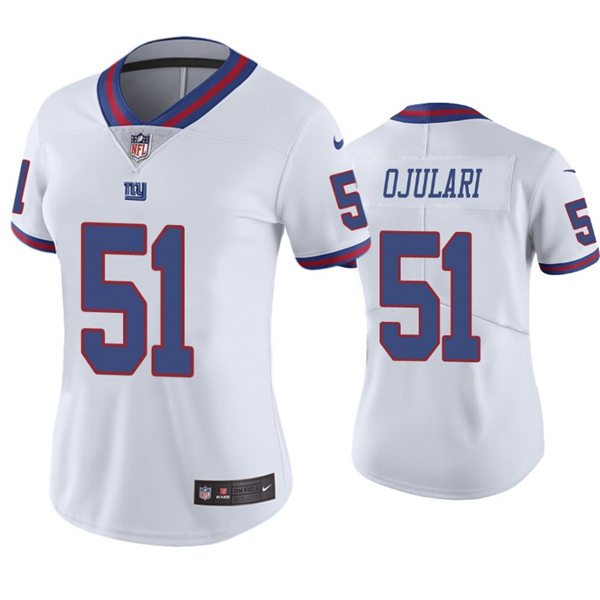 Womens New York Giants #51 Azeez Ojulari Nike White Color Rush Jersey
