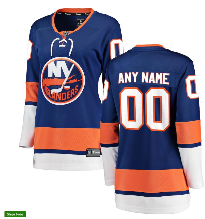 Womens New York Islanders Custom adidas Home Blue Jersey Stitched