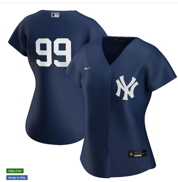 Womens New York Yankees #99 Aaron Judge Nike Navy Alternate Cool Base Jerse