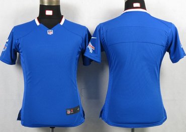 Womens NEW NFL Buffalo Bills blank Blue Portrait Fashion Game Jerseys