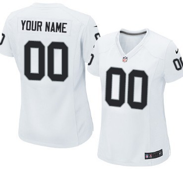 Womens Nike Las Vegas Raiders Customized Nike White Vapor Untouchable Limited Jersey