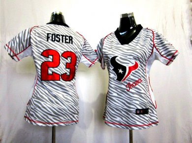 Womens New NFL Jerseys Houston Texans 23 Arian Foster Zebra