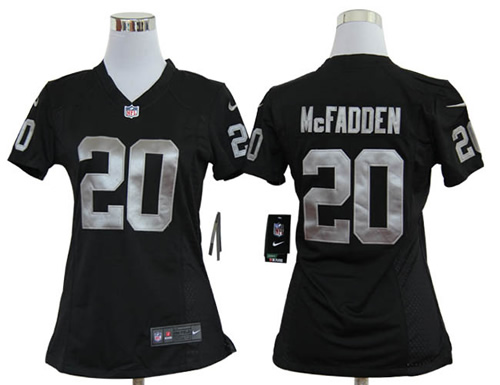 womens oakland raiders 20 mcfadden black nfl jerseys