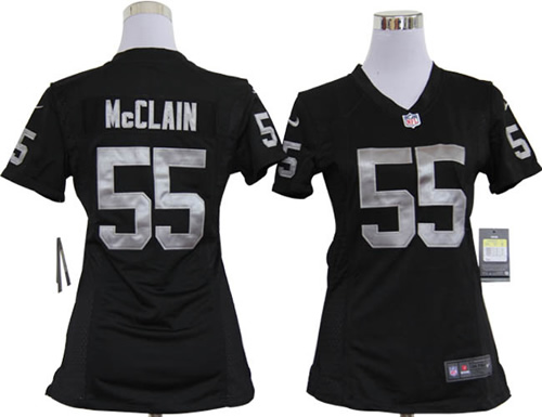 womens oakland raiders 55 mcclain black nfl jerseys