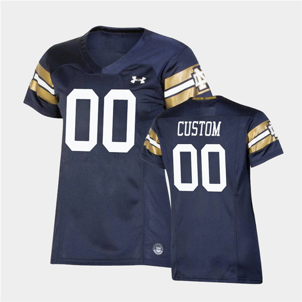 Womens Notre Dame Fighting Irish Custom JEROME BETTIS Tony Rice Walt Patulski Paul Hornung Rudy Ruettiger Armour Navy 