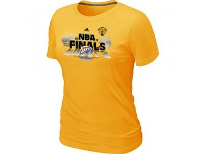 Womens Oklahoma City Thunder adidas 2012 Western Conference Champions Yellow T-Shirt