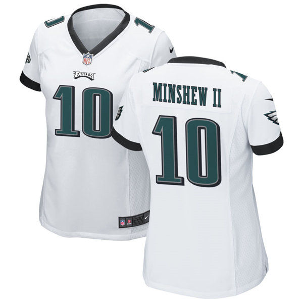 Womens Philadelphia Eagles #10 Gardner Minshew II Nike White Limited Jersey