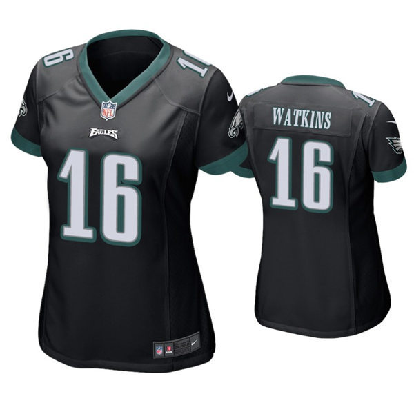 Womens Philadelphia Eagles #16 Quez Watkins Nike Black Limited Jersey