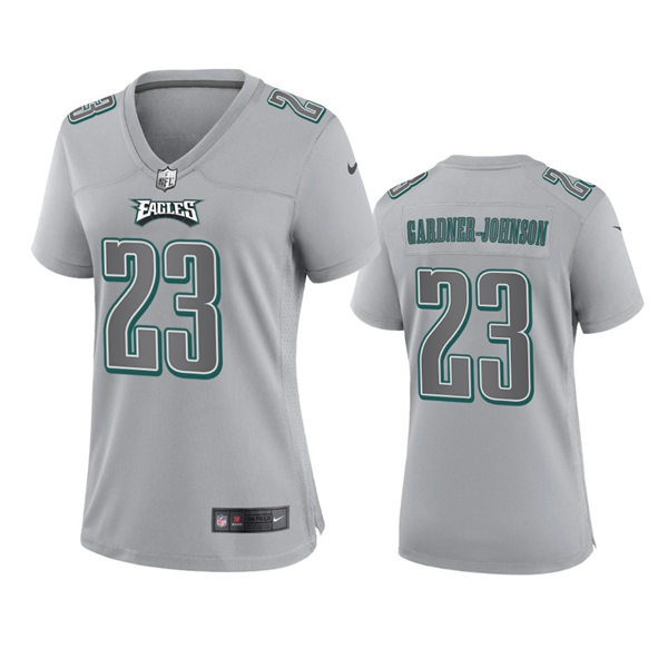 Womens Philadelphia Eagles #23 C.J. Gardner-Johnson Gray Atmosphere Fashion Game Jersey