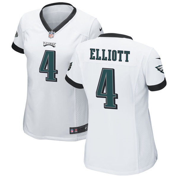 Womens Philadelphia Eagles #4 Jake Elliott Nike White Limited Jersey
