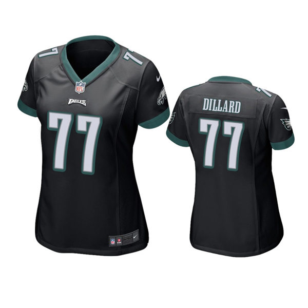 Womens Philadelphia Eagles #77 Andre Dillard Black Limited Jersey