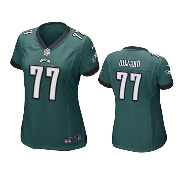 Womens Philadelphia Eagles #77 Andre Dillard Team Color Midnight Green Limited Jersey