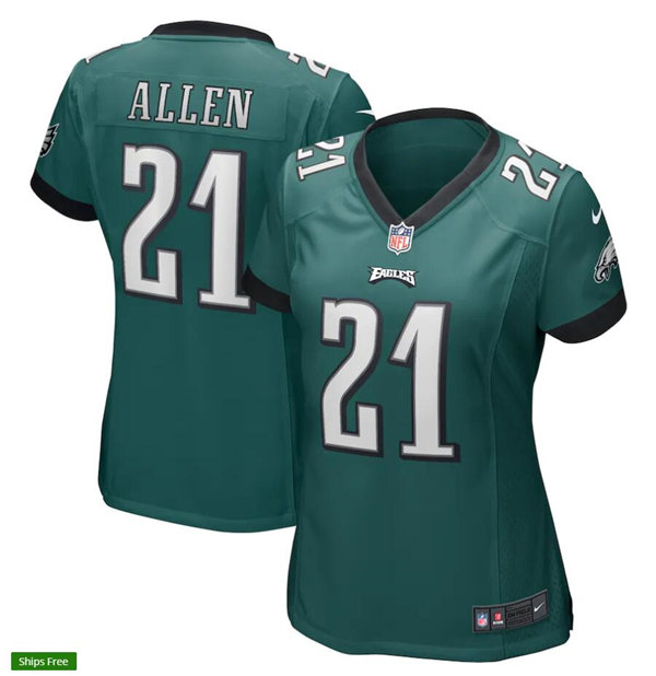 Womens Philadelphia Eagles Retired Player #21 Eric AllenNike Midnight Green Limited Jersey