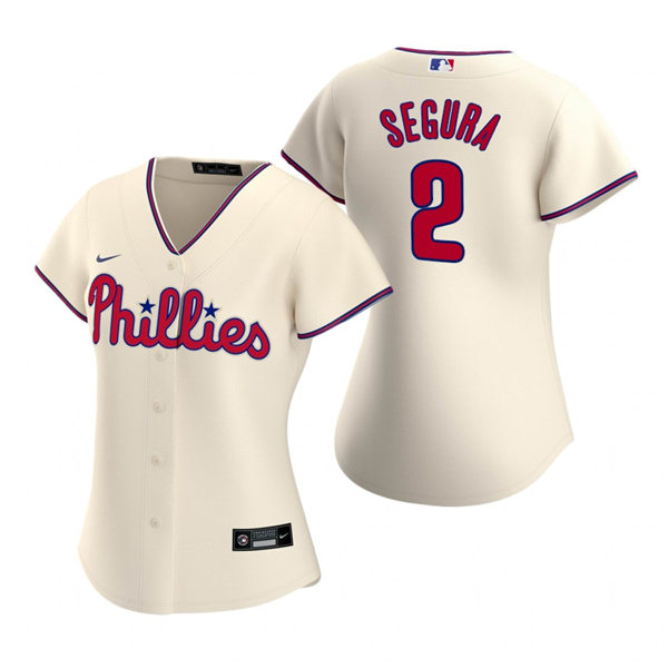 Womens Philadelphia Phillies #2 Jean Segura Nike Cream Alternate Jersey