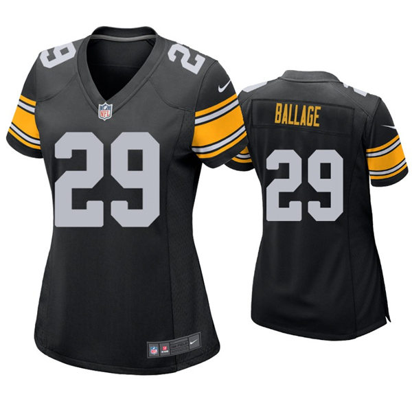Womens Pittsburgh Steelers #29 Kalen Ballage Nike Black Limited Jersey