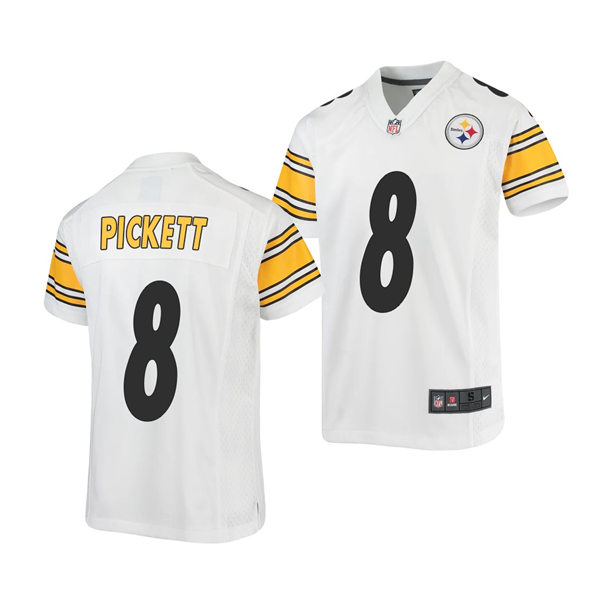 Womens Pittsburgh Steelers #8 Kenny Pickett Nike White Limited Jersey