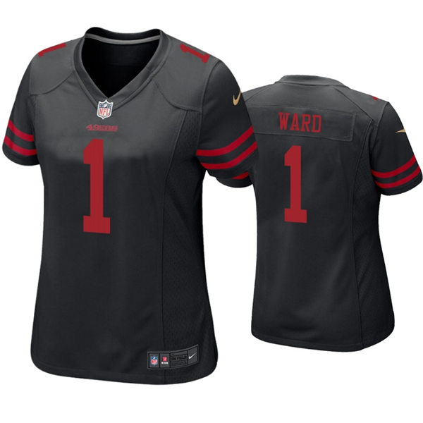 Womens San Francisco 49ers #1 Jimmie Ward Nike Black Alternate Vapor Limited Jersey