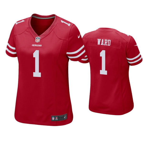 Womens San Francisco 49ers #1 Jimmie Ward Nike Scarlet Vapor Limited Jersey
