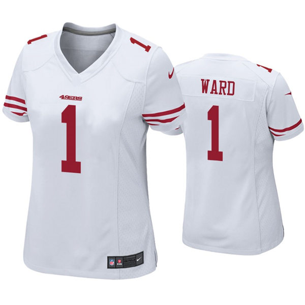 Womens San Francisco 49ers #1 Jimmie Ward Nike White Vapor Limited Jersey