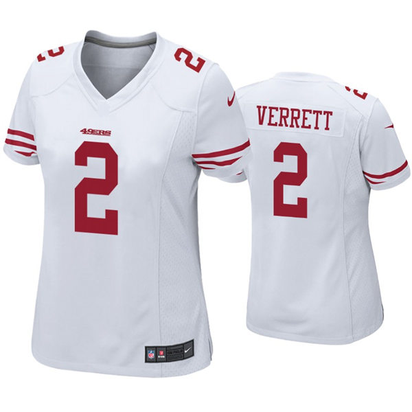 Womens San Francisco 49ers #2 Jason Verrett Nike White Vapor Limited Jersey