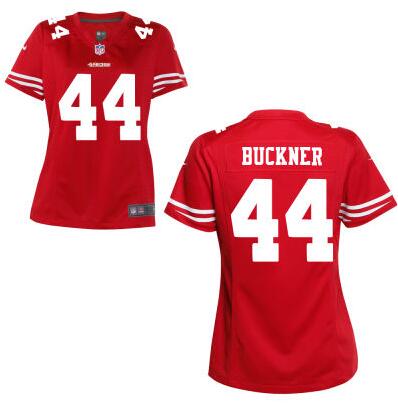 Womens San Francisco 49ers 44 DeForest Buckner Nike Red 2016 Draft Pick Game Jersey