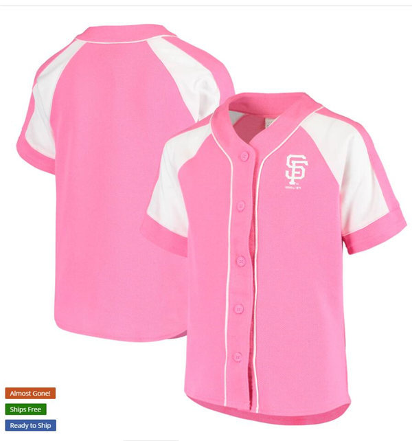 Womens San Francisco Giants Custom Kris Bryant Alex Dickerson Joey Bart Steven Duggar Curt Casali Pink Spirit Fashion Jers