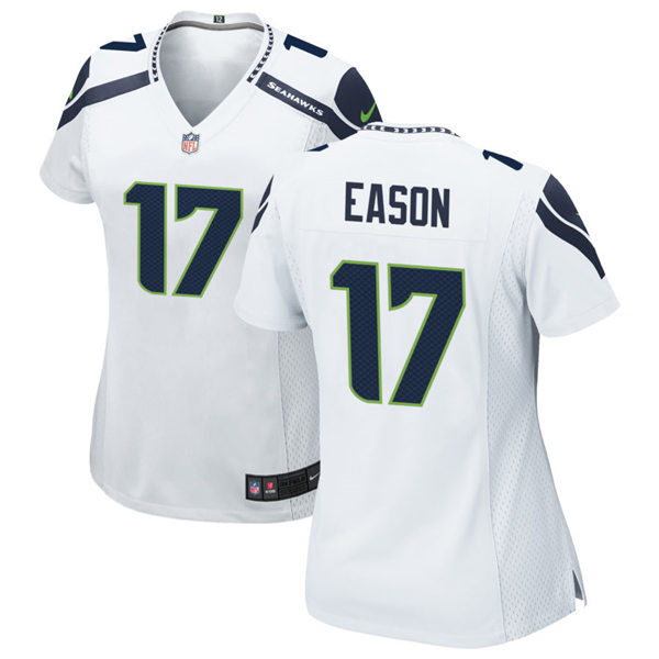 Womens Seattle Seahawks #17 Jacob Eason Nike White Vapor Limited Jersey
