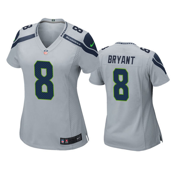 Womens Seattle Seahawks #8 Coby Bryant Nike Gray Alternate Limited Jersey
