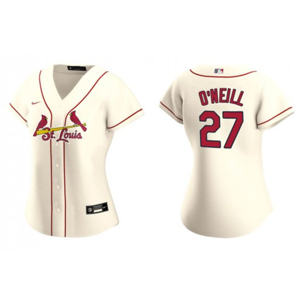 Womens St. Louis Cardinals #27 Tyler O'Neill Nike Cream Alternate Cool Base Jersey