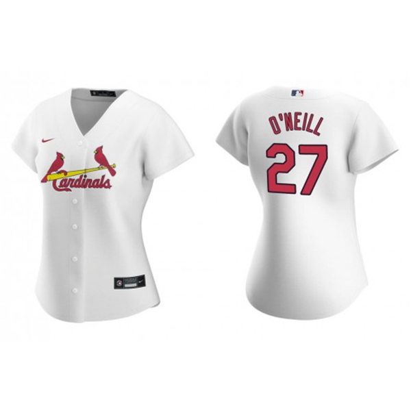 Womens St. Louis Cardinals #27 Tyler O'Neill Nike White Home Cool Base Jersey