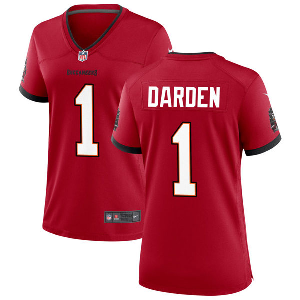 Womens Tampa Bay Buccaneers #1 Jaelon Darden Nike Home Red Limited Jersey