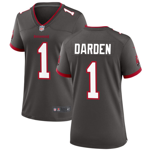 Womens Tampa Bay Buccaneers #1 Jaelon Darden Nike Pewter Alternate Limited Jersey