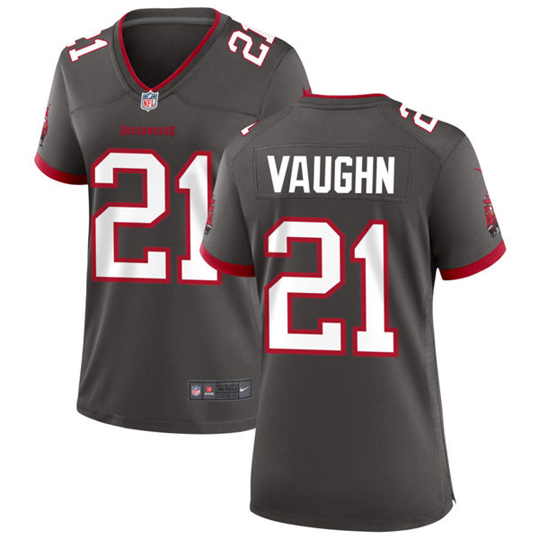 Womens Tampa Bay Buccaneers #21 Ke'Shawn Vaughn Nike Pewter Alternate Limited Jerse