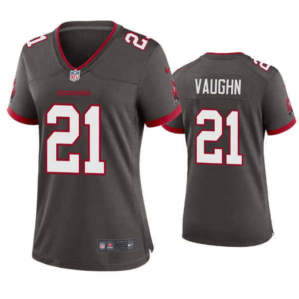 Womens Tampa Bay Buccaneers #21 Ke'Shawn Vaughn Nike Pewter Alternate Limited Jersey