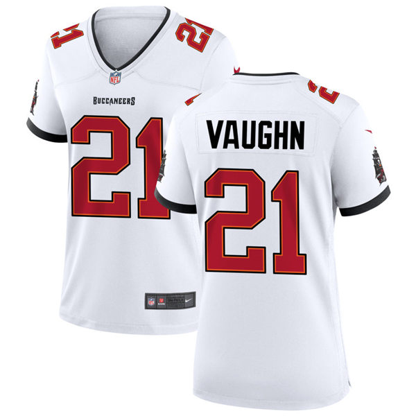 Womens Tampa Bay Buccaneers #21 Ke'Shawn Vaughn Nike Road White Limited Jersey