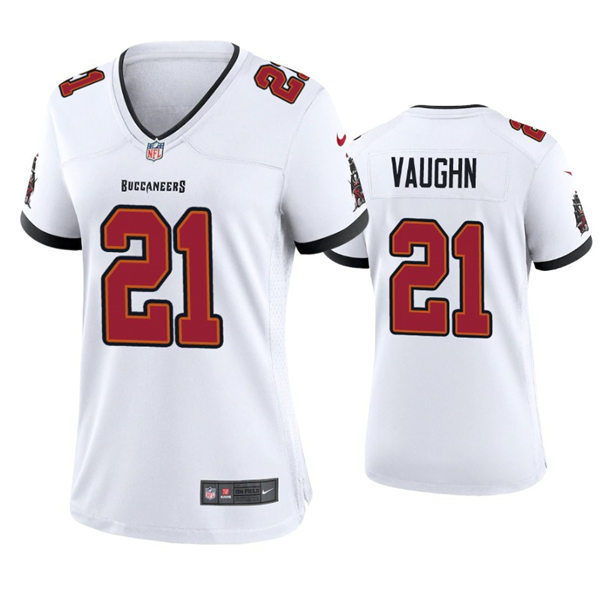 Womens Tampa Bay Buccaneers #21 Ke'Shawn Vaughn Nike White Limited Jersey
