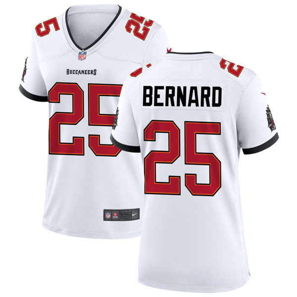 Womens Tampa Bay Buccaneers #25 Giovani Bernard Nike Road White Limited Jersey