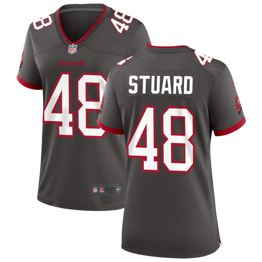 Womens Tampa Bay Buccaneers #48 Grant Stuard Nike Pewter Alternate Limited Jersey