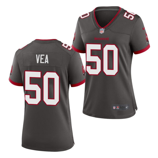 Womens Tampa Bay Buccaneers #50 Vita Vea Nike Pewter Alternate Limited Jersey