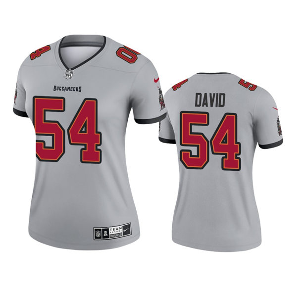 Womens Tampa Bay Buccaneers #54 Lavonte David Nike Gray Inverted Legend Jersey