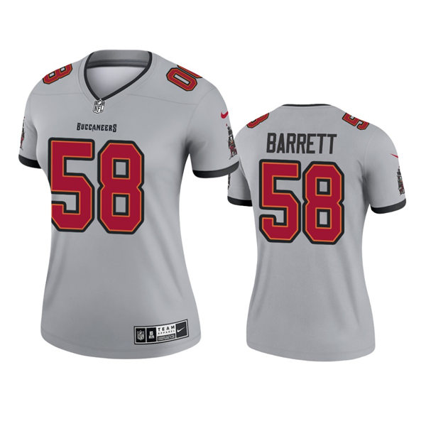 Womens Tampa Bay Buccaneers #58 Shaquil Barrett Nike Gray Inverted Legend Jersey