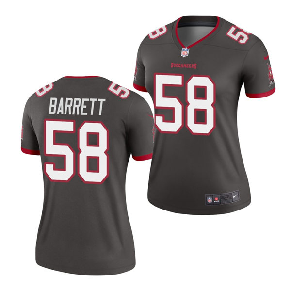 Womens Tampa Bay Buccaneers #58 Shaquil Barrett Nike Pewter Alternate Limited Jersey
