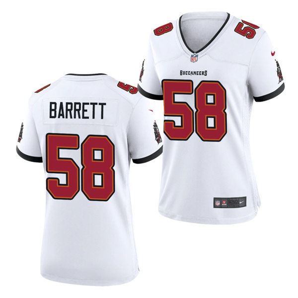 Womens Tampa Bay Buccaneers #58 Shaquil Barrett Nike Road White Limited Jersey