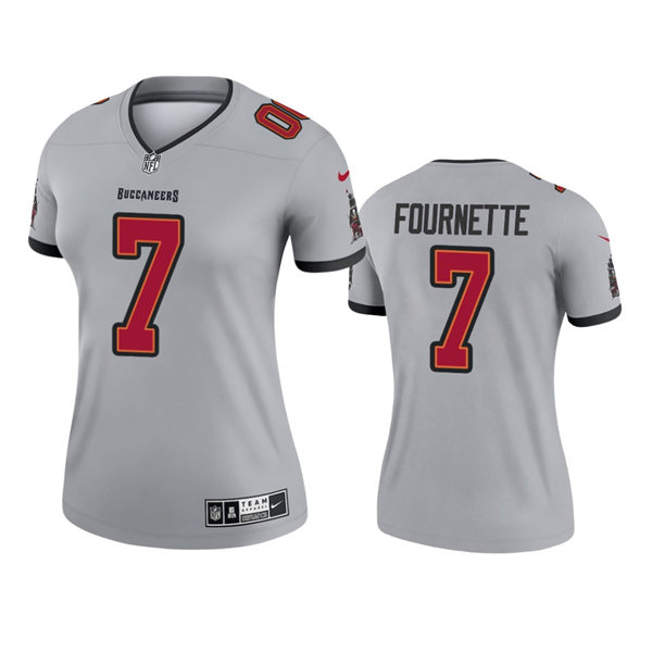 Womens Tampa Bay Buccaneers #7 Leonard Fournette Nike Gray Inverted Legend Jersey