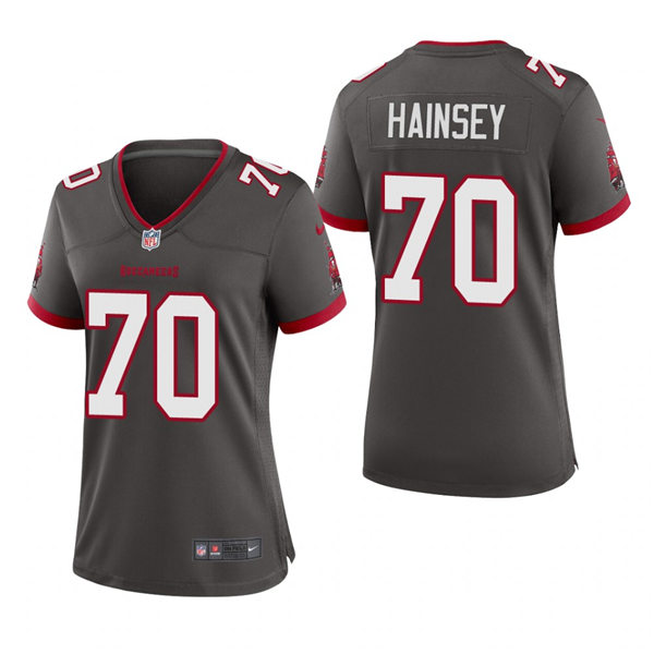 Womens Tampa Bay Buccaneers #70 Robert Hainsey Nike Pewter Alternate Limited Jersey