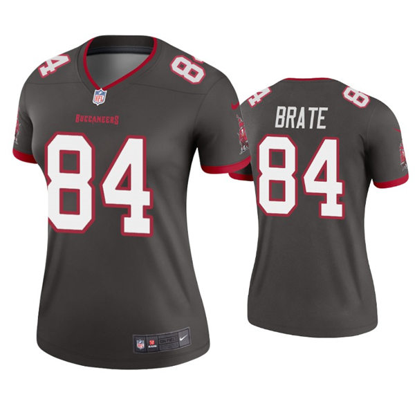 Womens Tampa Bay Buccaneers #84 Cameron Brate Nike Pewter Alternate Limited Jersey