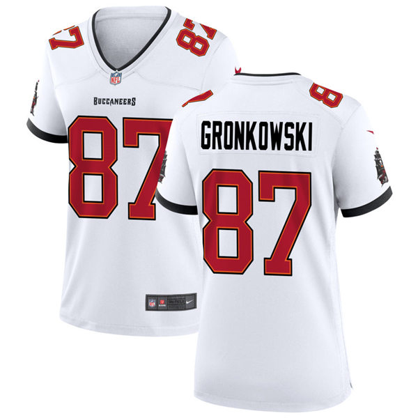 Womens Tampa Bay Buccaneers #87 Rob Gronkowski Nike Road White Limited Jersey
